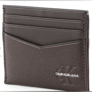 NWT Calvin Klein Jeans Micro Pebble Card Case